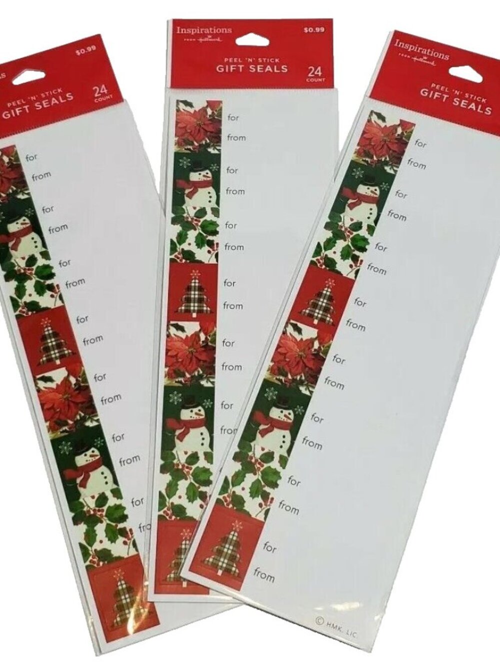 Hallmark Inspirations Christmas Wrap Gift Tags Seals Stickers 10 packs 240 count